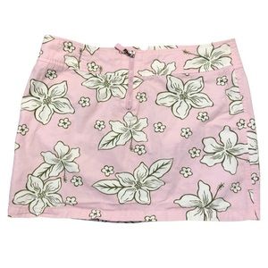 SOLD Vintage Y2K Hibiscus Print Micro Mini Skirt Size Small-Medium